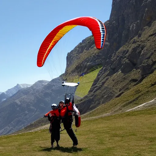 Prompt: Gordon Ramsay paragliding