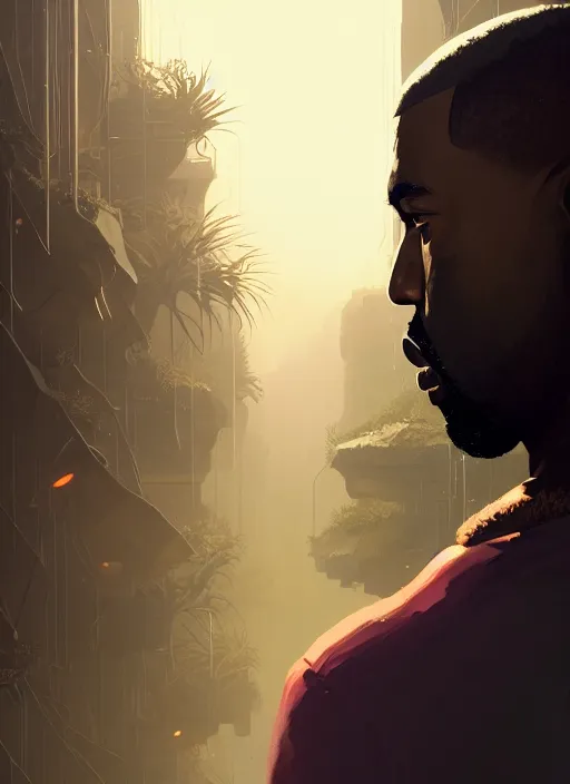 Prompt: highly detailed portrait kanye west standing pose in gta v stephen bliss unreal engine fantasy art by greg rutkowski loish rhads ferdinand knab makoto shinkai lois van baarle ilya kuvshinov rossdraws tom bagshaw global illumination radiant light detailed intricate environment