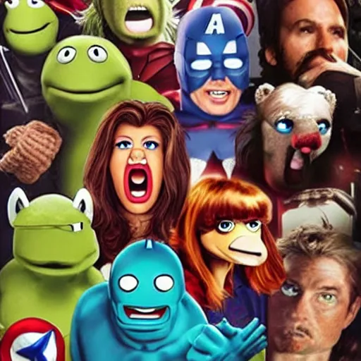 Image similar to the avengers as muppets