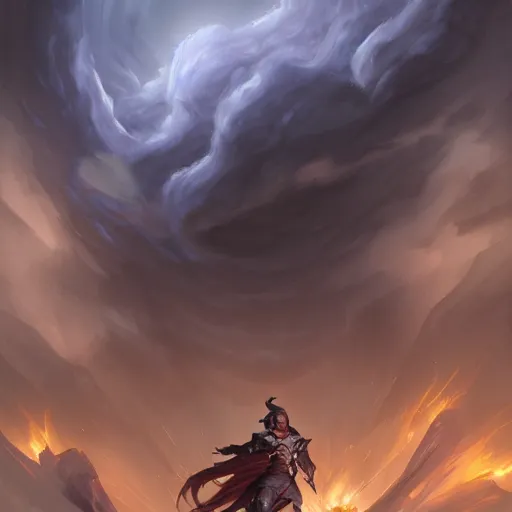 Image similar to grey storm tornado spell, epic fantasy style, in the style of Greg Rutkowski, hearthstone artwork