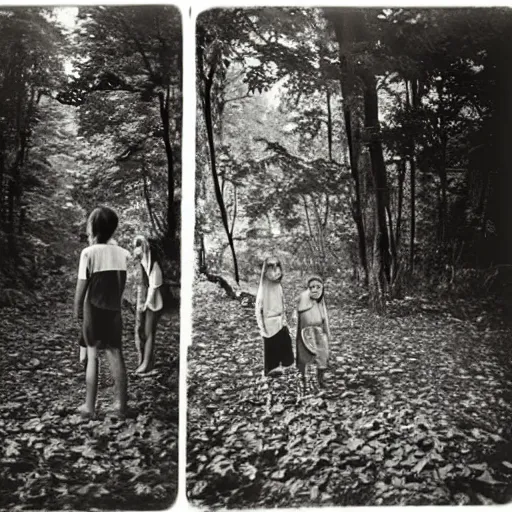 Image similar to kids in the woods photographed by sally mann