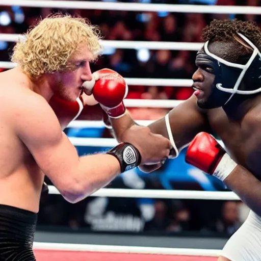 Image similar to logan paul vs ksi, wrestling