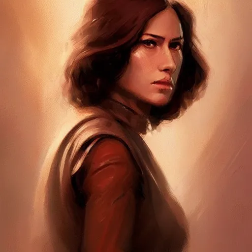 Image similar to portrait of a woman by Greg Rutkowski, Jaina Solo from the Star Wars Expanded Universe, highly detailed portrait, digital painting, artstation, concept art, smooth, sharp foccus ilustration, Artstation HQ