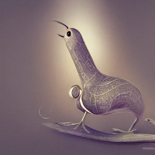 Prompt: snailbird, cinematic lighting, digital painting, photorealistic, ultra detailed, 4 k, art by tarsila do amaral