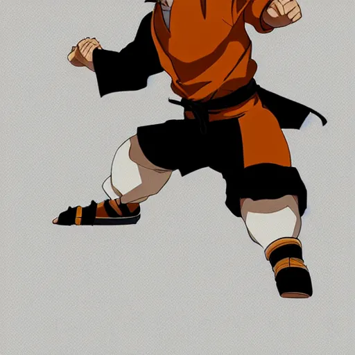 Image similar to a ninja/martial-artist in the style of Masashi Kishimoto in the style of akira toriyama detailed High Resolution HD 8k character portraits concept art