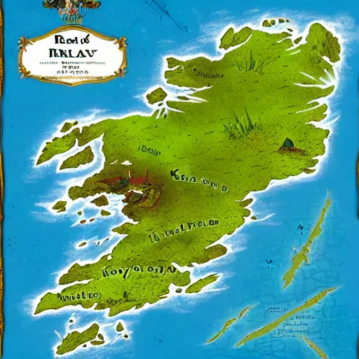 Image similar to fantasy map of ireland