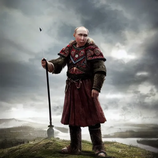 Image similar to Vlamdir Putin as Homelander from the show The Boys, 8k Hyper-realistic