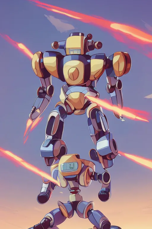 Image similar to metabots medabots medarotto medarot robot minimalist comics, behance hd by jesper ejsing, by rhads, makoto shinkai and lois van baarle, ilya kuvshinov, rossdraws global illumination ray tracing hdr radiating a glowing aura