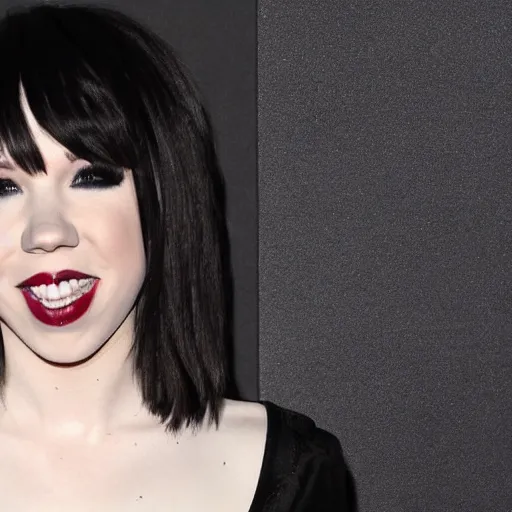 Image similar to Carly Rae Jepsen, goth