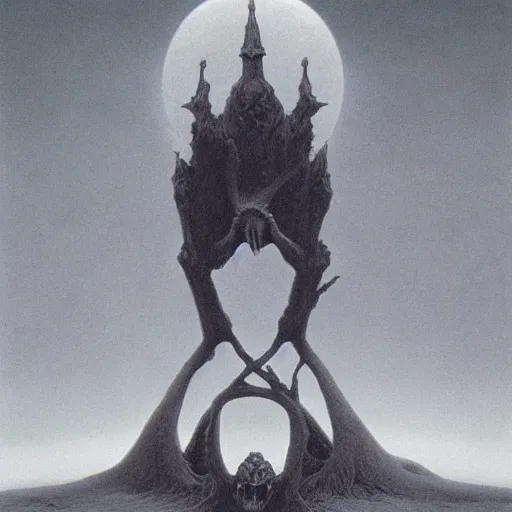 Image similar to little Witch Academia by zdzisław beksiński