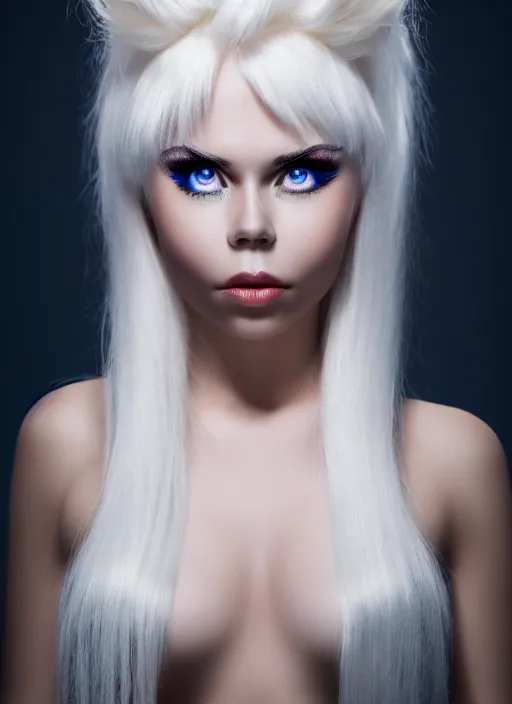 Image similar to full body photography kerli koiv, 8 0 mm camera, crystal clear eyes, stoic. photorealistic, highly detailed, 8 k rez, ultra hd, smooth, sharp focus