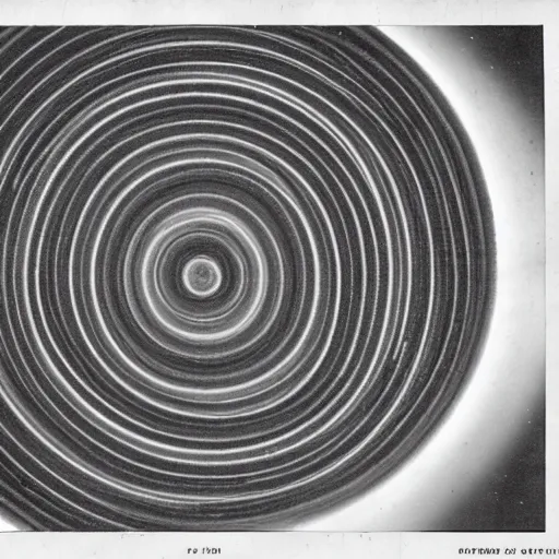 Image similar to fifty circles around the sun, vintage photo