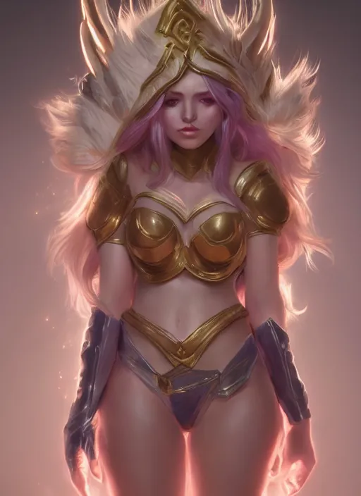 Image similar to lux, from league of legends, au naturel, hyper detailed, digital art, trending in artstation, cinematic lighting, studio quality, smooth render, unreal engine 5 rendered, octane rendered, art style by klimt and nixeu and ian sprigger and wlop and krenz cushart