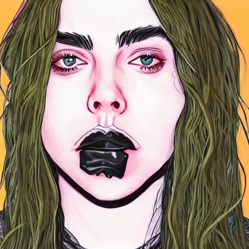 Image similar to A portrait of Billie Eilish as Catwoman