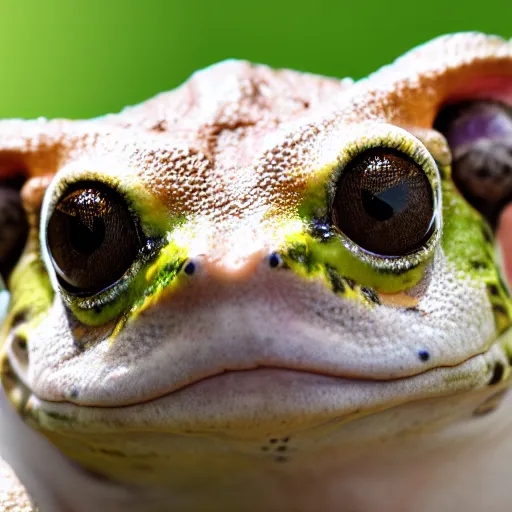 Image similar to a portrait photo of frog dog rabbit gecko, award winning photography, 5 0 mm