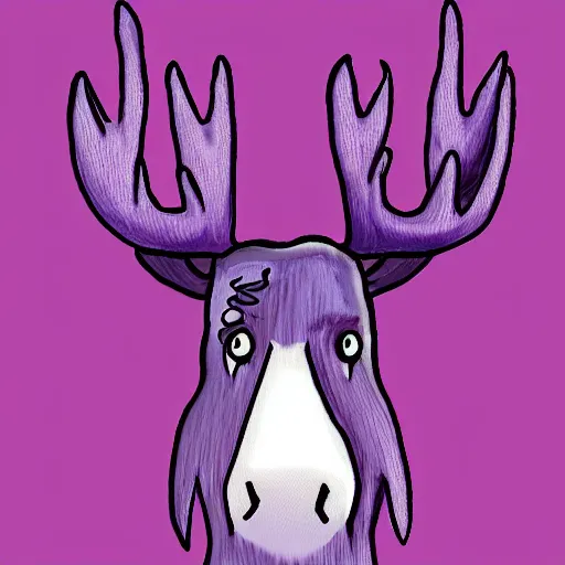 Prompt: purple moose fursona