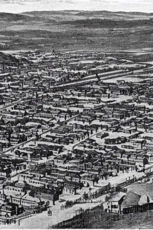 Image similar to 1 8 8 0 s view of lead city, south dakota. lead city is the location of the homestake mine