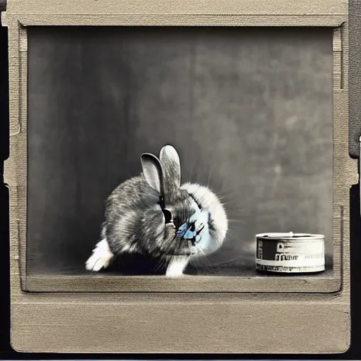 Image similar to a rabbit sitting then jumping up over a fence, film strip reel showing 9 frames