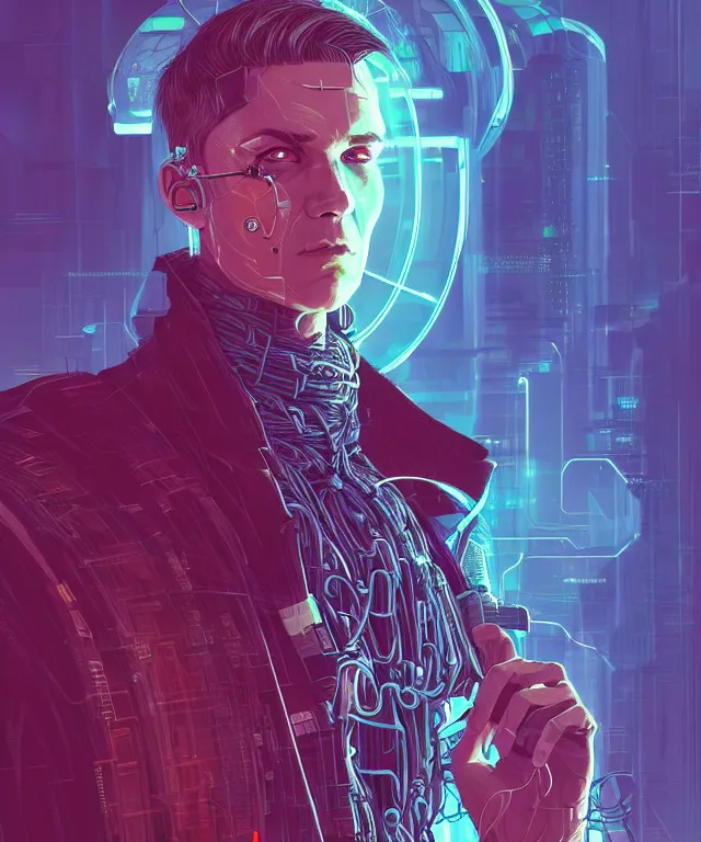 Prompt: a portrait of a male cyberpunk netrunner made of cables, fantasy, elegant, digital painting, artstation, concept art, matte, sharp focus, illustration, art by josan gonzalez