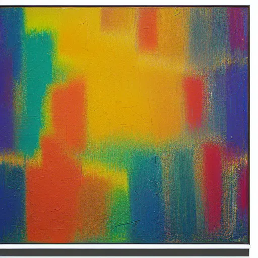 Image similar to a beautiful abstract colorful impasto textured painting by gerhard richter,