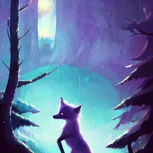 Image similar to a crystal fox by anato finnstark, by alena aenami, by john harris, by ross tran, by wlop, by andreas rocha