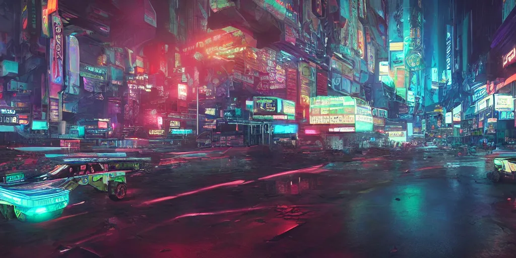 Prompt: a 3 d rendered in unreal engine guatemalan cyberpunk city with spaceships flying around with neon ads and signs with evocative dramatic mood with blade runner vibe with motion blur with depth of field with bloom with lightshaft with volumetric lights, fog, by jeremy mann, oscar winning graphics, photo realistic, bloom, imax, dynamic lighting, artstation,