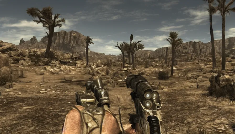 Image similar to 3 d rendering of fallout new vegas, unreal engine, 4 k, ultra detailed