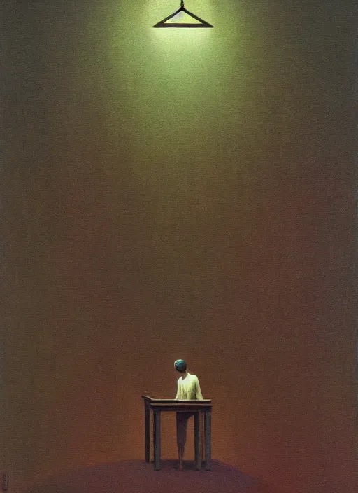 Image similar to The panopticon of cellular phones, Edward Hopper and James Gilleard, Zdzislaw Beksinski, Mark Ryden, Wolfgang Lettl highly detailed, hints of Yayoi Kasuma