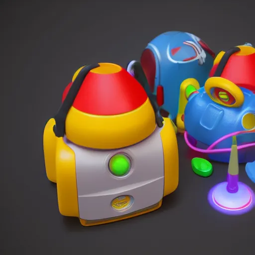 Prompt: product photo of the fisher price grimoire toy, octane render, unreal engine 5, light transport simulation