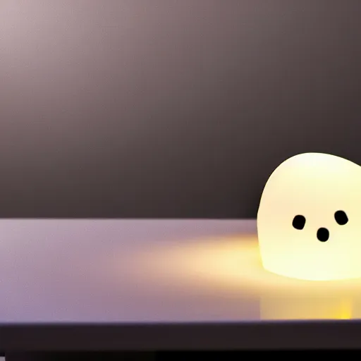 Image similar to glowing ghost flying out of a telephone dial on a table in a dark office, highly detailed