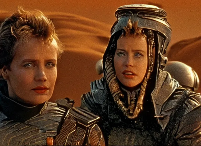 Prompt: scene from the 1 9 9 4 science fiction film dune