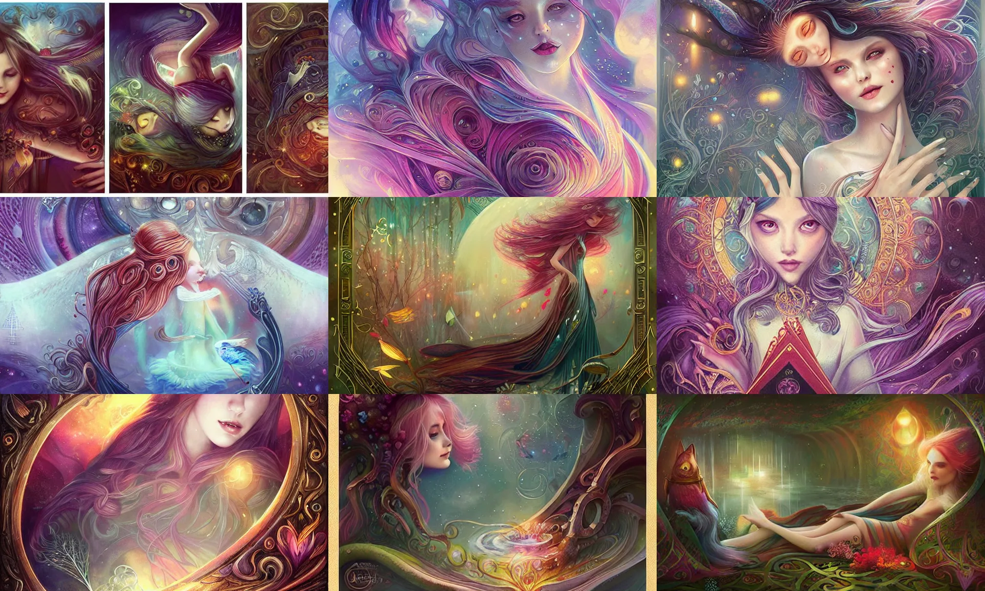 Prompt: the deck of many things, magical cards, fantasy art by anna dittman