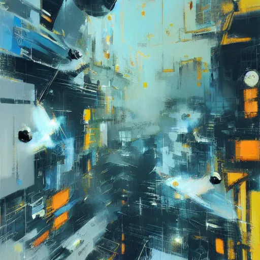 Image similar to minimalist dimensions shift warp concept art oil painting by john berkey , loosely detailed, brush hard