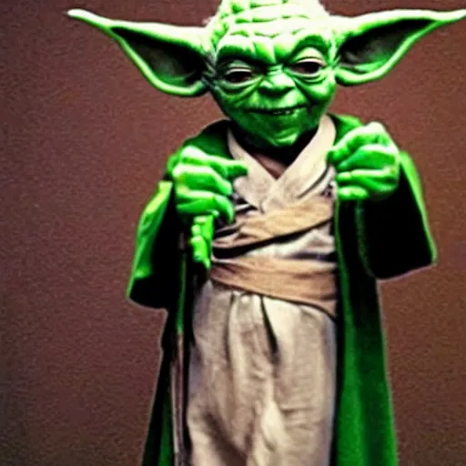 Image similar to master yoda dressed as joker