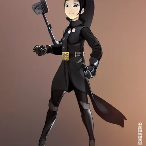 Prompt: https://cdna.artstation.com/p/assets/images/images/052/521/990/large/siying-zhao-siyingzhao-5.jpg, character design police man!!, black dress, concept art character, very high angle view, one arm of the robot body, book cover, very attractive man with beard, walking in cyberpunk valley highly detailed full body, strong masculine features, sturdy body, command presence, police man!!, royalty, smooth, sharp focus, organic, appealing, deep shadows