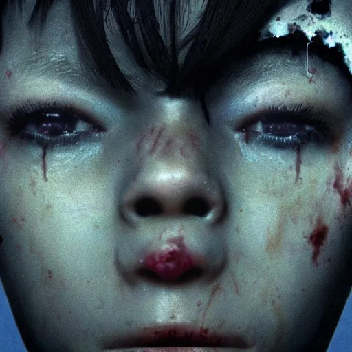 Prompt: 8 k, uhd, cover new horror game called mathilda