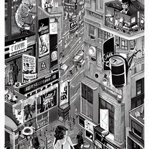 Prompt: film noir city, extremely detailed, sharp focus, wide view, full body shot, smooth, digital illustration, by james jean, by rossdraws, frank franzzeta, mcbess, sakimichan