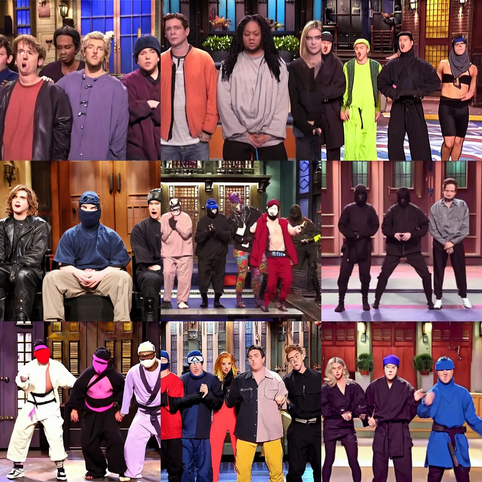 Prompt: ninjas starring on snl