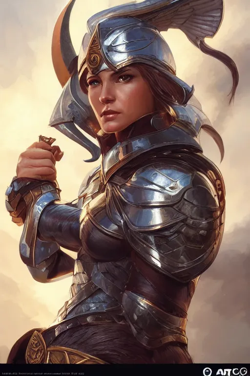 Image similar to amazon valkyrie athena, d & d, fantasy, portrait, highly detailed, headshot, digital painting, trending on artstation, concept art, sharp focus, illustration, art by artgerm and greg rutkowski and magali villeneuve