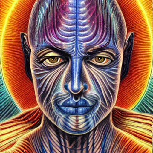 Image similar to random Alex Grey art