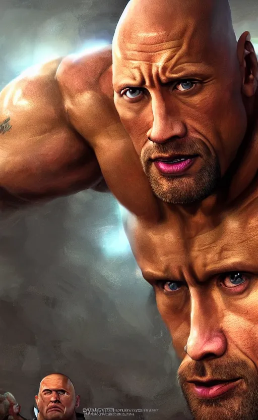 Image similar to dwayne johnson as the president, dynamic lighting, photorealistic fantasy concept art, trending on art station, stunning visuals, creative, cinematic, ultra detailed