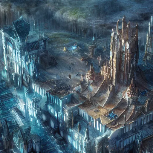Prompt: ,in a magical ethereal elven city highly detailed, 4k, HDR, award-winning, cinematic, artstation, octane render