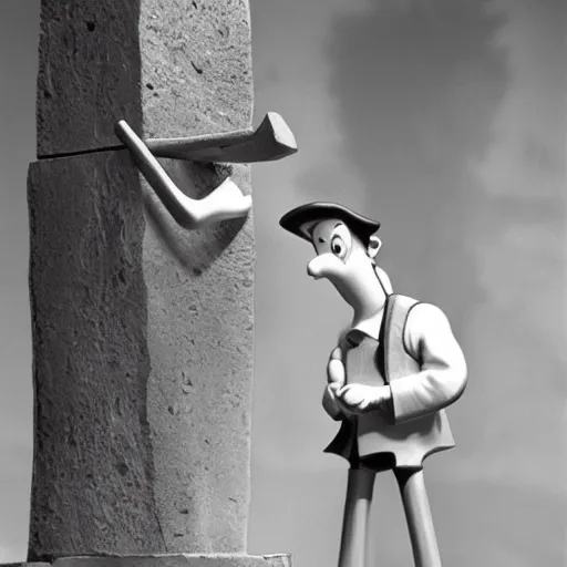Image similar to pinocchio with long nose