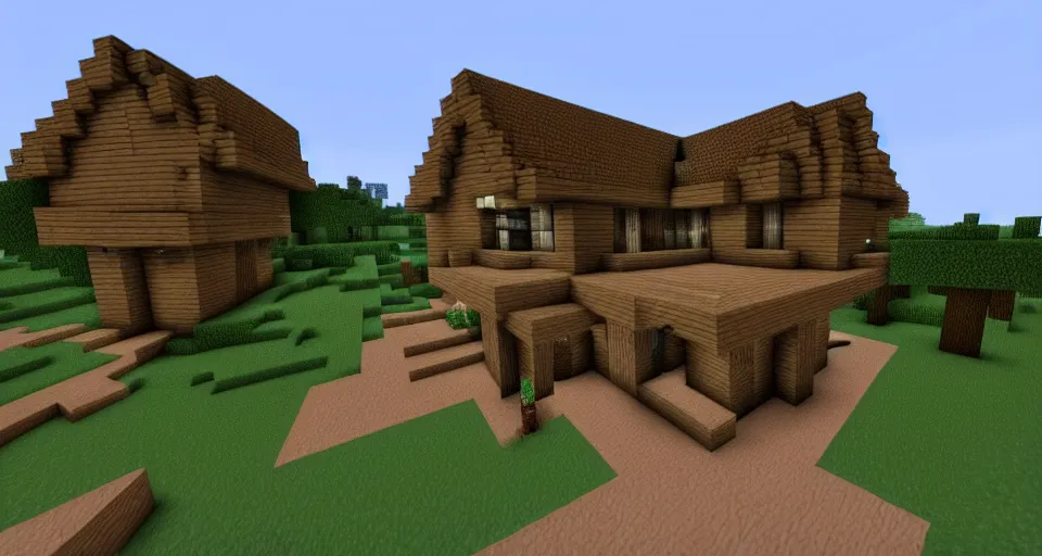 Prompt: a beautiful minecraft house, 8k, cinematic, hyper-detailed, imax quality