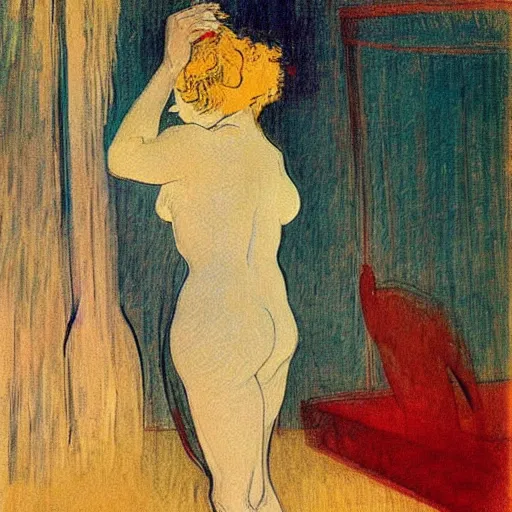 Image similar to a painting by henri toulouse lautrec