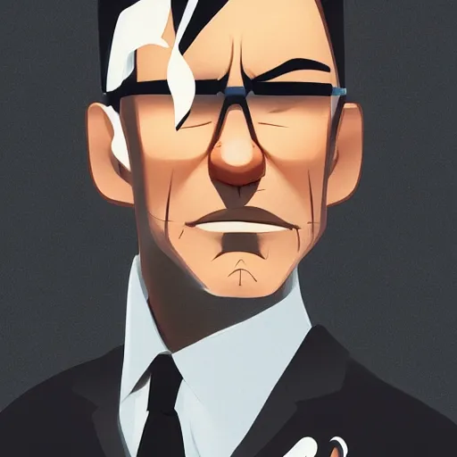 Image similar to face icon stylized minimalist agent 0 0 7, loftis, cory behance hd by jesper ejsing, by rhads, makoto shinkai and lois van baarle, ilya kuvshinov, rossdraws global illumination