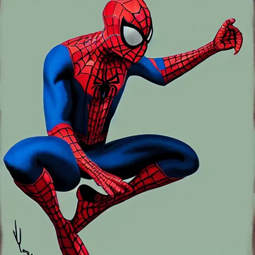 Image similar to spiderman by vermeer