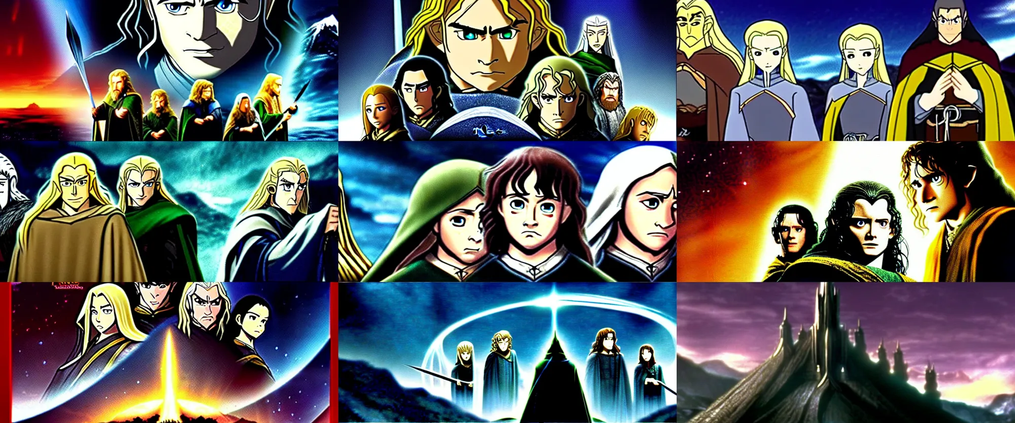 Prompt: The Lord of the Rings: The Two Towers (2002), Toonami