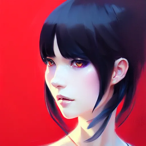 Image similar to elegant girl in urban outfit, cute fine face, rounded eyes, digital painting, fan art, pixiv, by Ilya Kuvshinov, katsuhiro otomo ghost-in-the-shell, magali villeneuve, artgerm, Jeremy Lipkin and Michael Garmash and Rob Rey