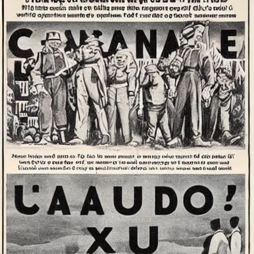 Image similar to pro - annexation of canada propaganda by the usa 1 9 5 0 s